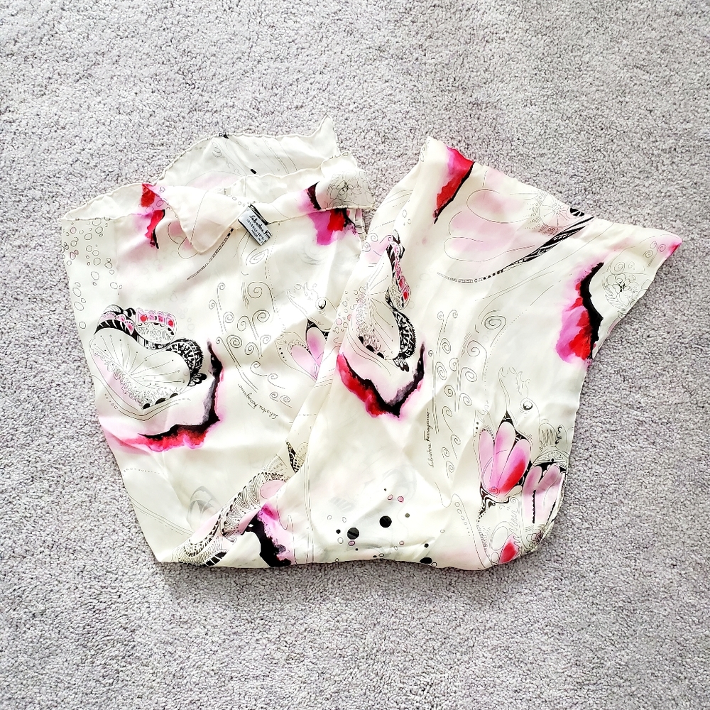 Savatore Ferragamo Silk Scarf